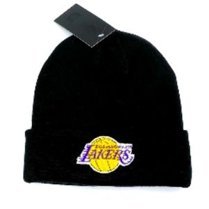 New NBA Ultra Game Los Angeles Lakers Black Winter Knit Cap Beanie Hat.